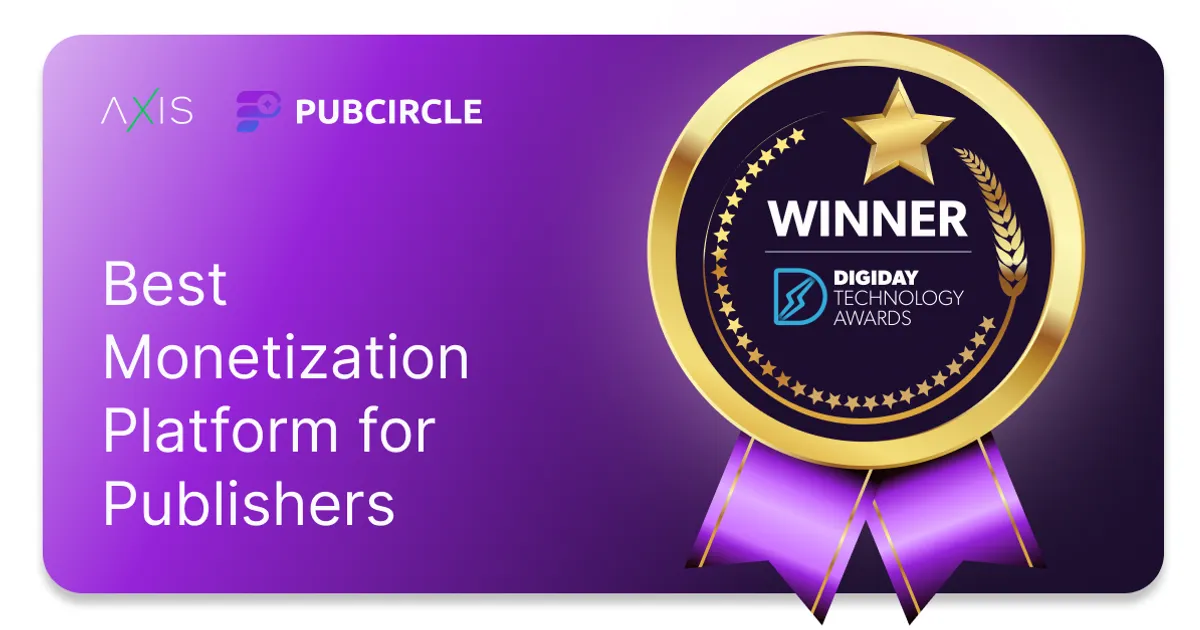 Pubcircle Wins Best Monetization Platform for Publishers at 2025 Digiday Technology Awards